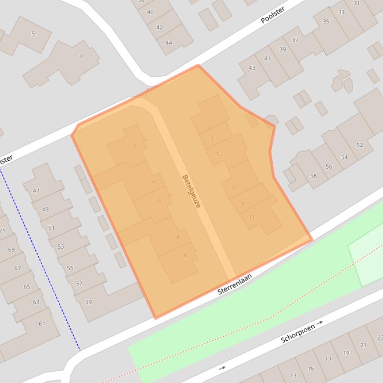 Kaart van postcodegebied 5482SW.