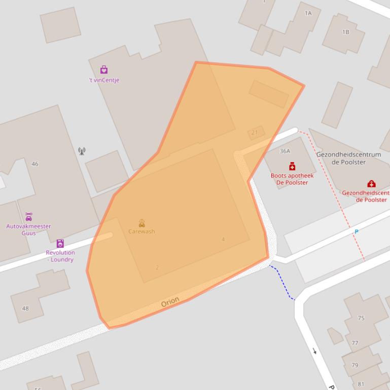 Kaart van postcodegebied 5482SZ.