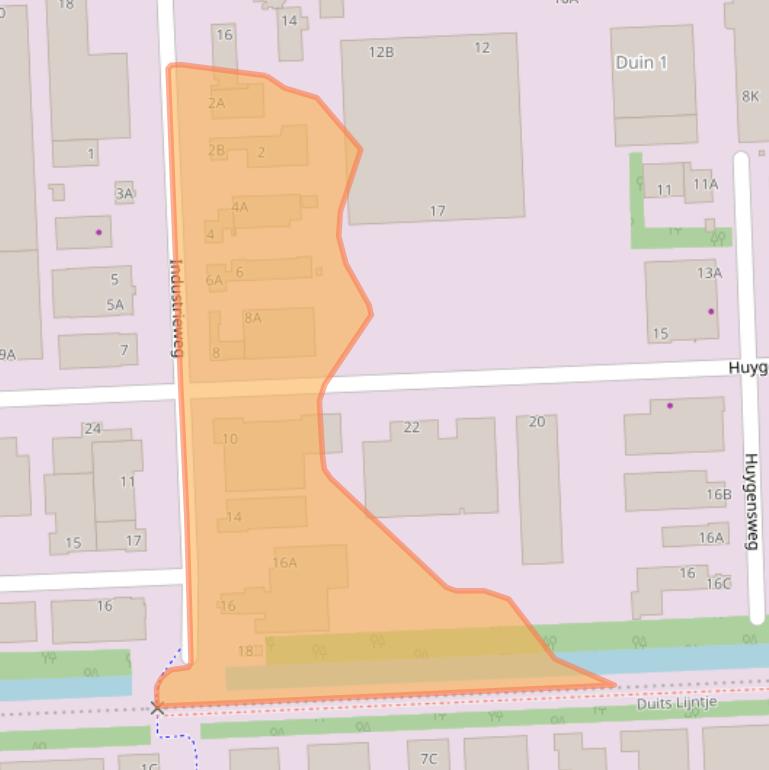 Kaart van postcodegebied 5482TE.