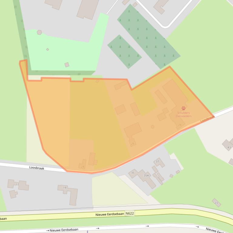 Kaart van postcodegebied 5482TZ.