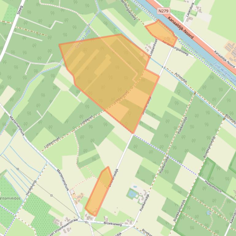 Kaart van postcodegebied 5482VC.