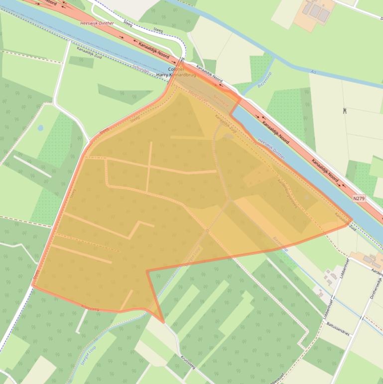 Kaart van postcodegebied 5482VP.