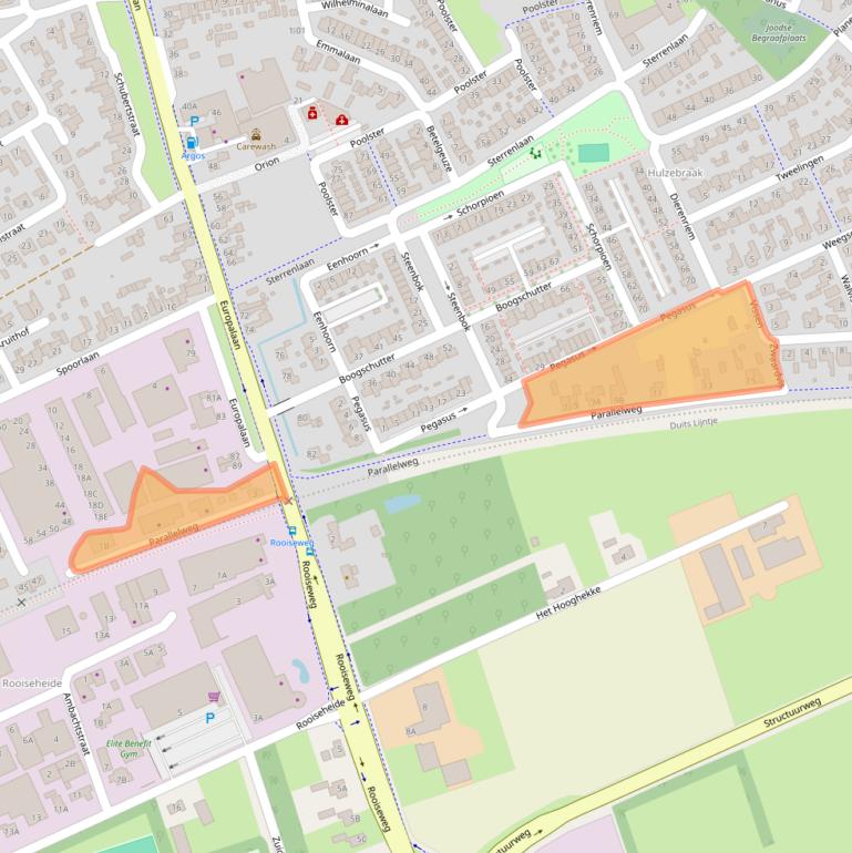 Kaart van postcodegebied 5482VW.