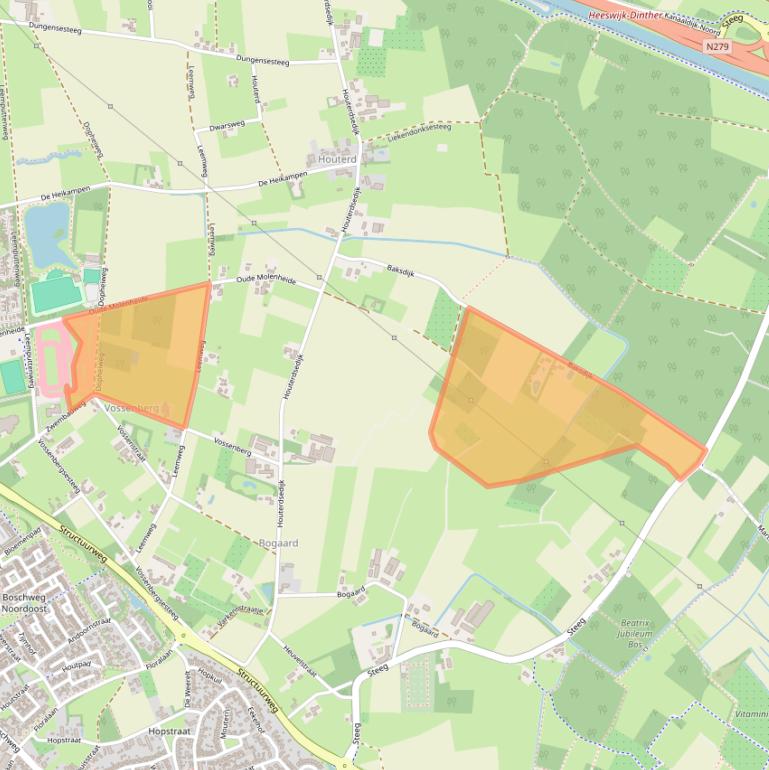 Kaart van postcodegebied 5482WB.
