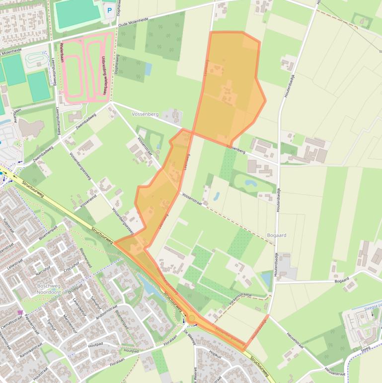 Kaart van postcodegebied 5482WD.