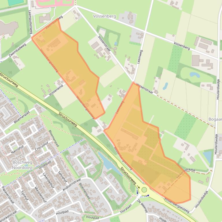 Kaart van postcodegebied 5482WE.