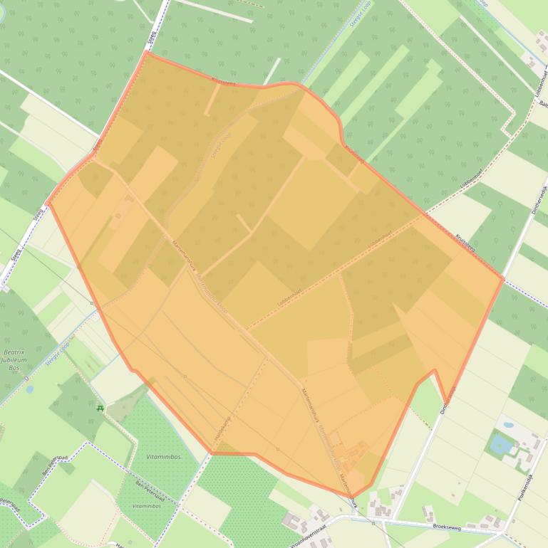 Kaart van postcodegebied 5482WP.