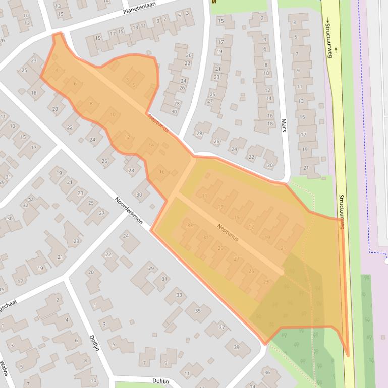 Kaart van postcodegebied 5482XB.