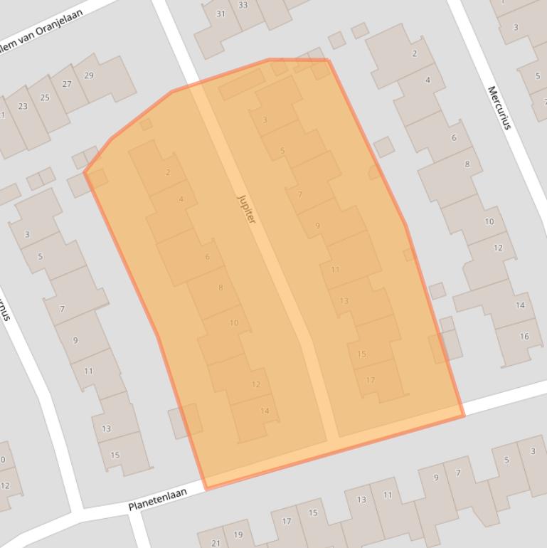 Kaart van postcodegebied 5482XD.