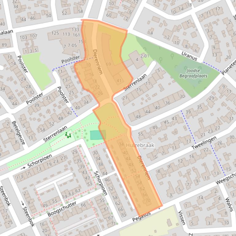 Kaart van postcodegebied 5482XM.