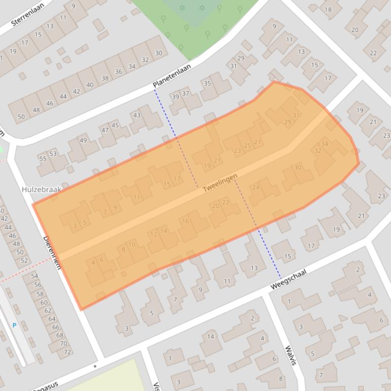 Kaart van postcodegebied 5482XN.