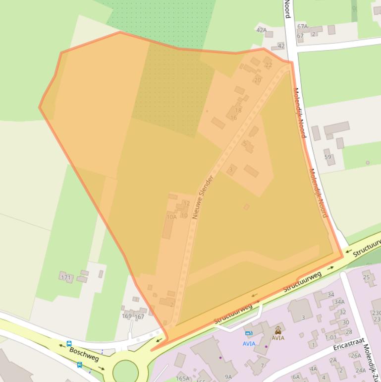 Kaart van postcodegebied 5482ZE.