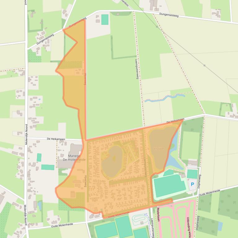 Kaart van postcodegebied 5482ZN.