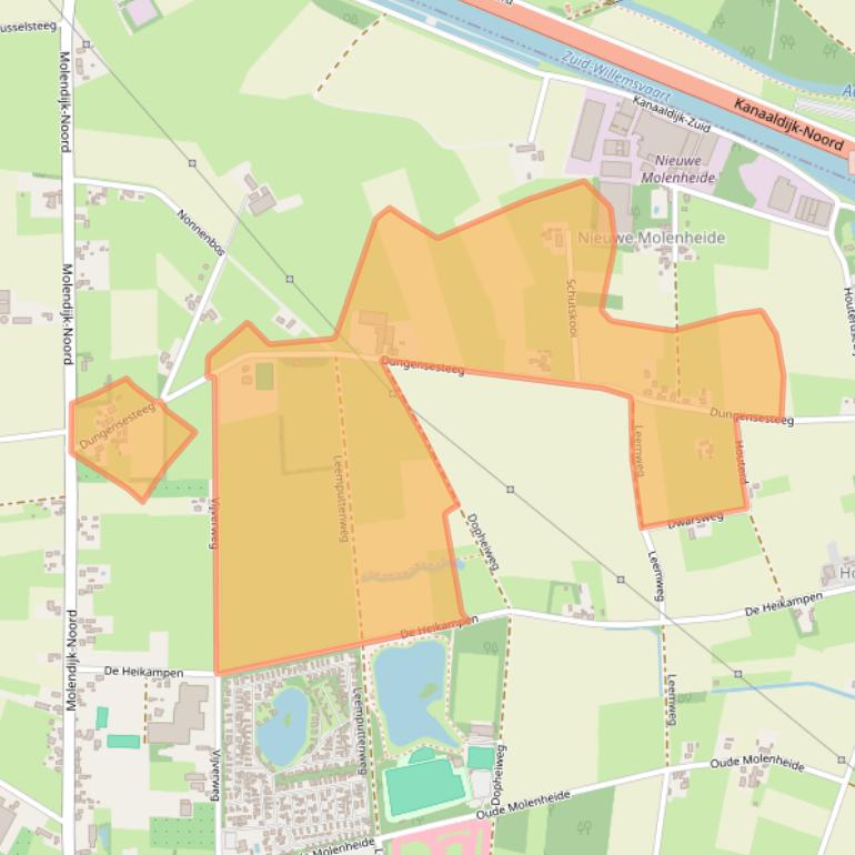 Kaart van postcodegebied 5482ZT.