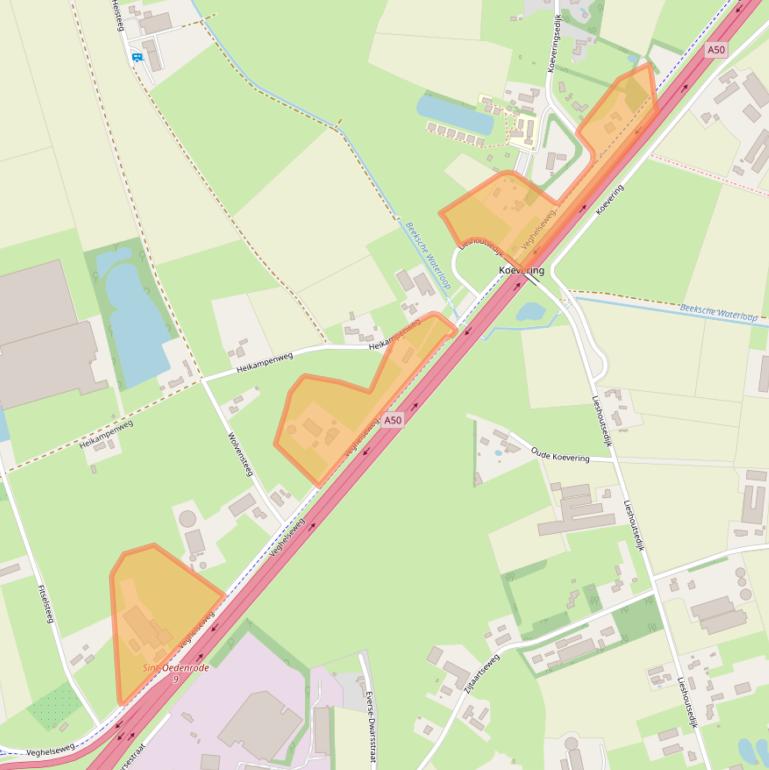 Kaart van postcodegebied 5491AG.