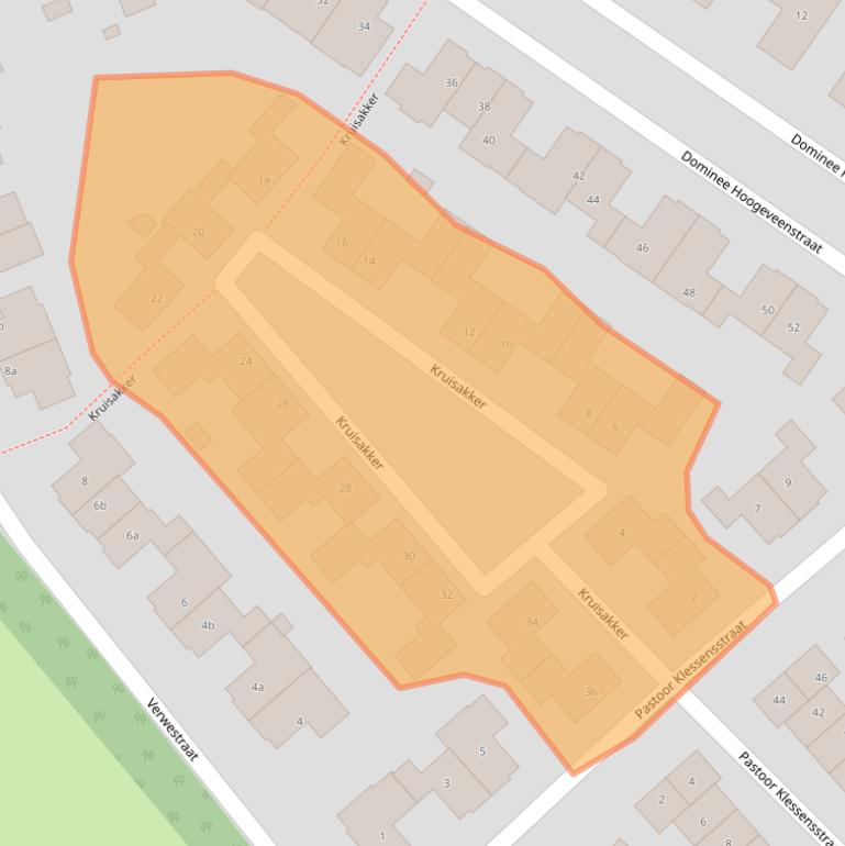 Kaart van postcodegebied 5491AT.