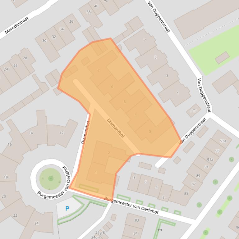 Kaart van postcodegebied 5491AW.