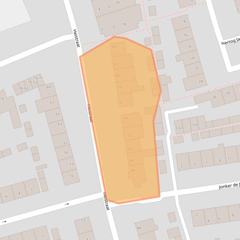Kaart van postcodegebied 5491BD.