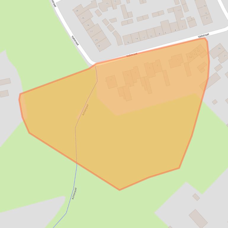 Kaart van postcodegebied 5491BH.