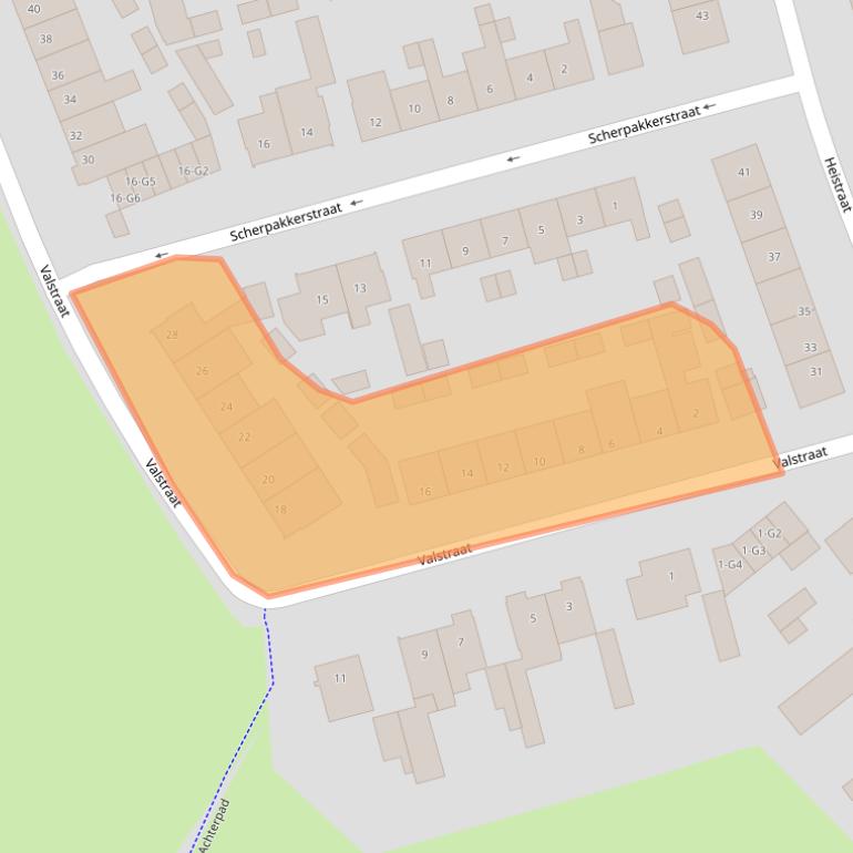 Kaart van postcodegebied 5491BJ.