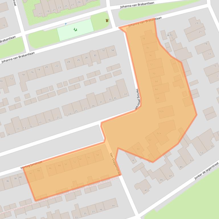 Kaart van postcodegebied 5491BV.