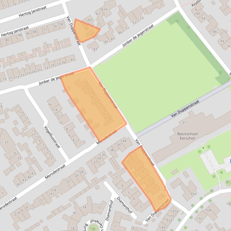 Kaart van postcodegebied 5491BW.