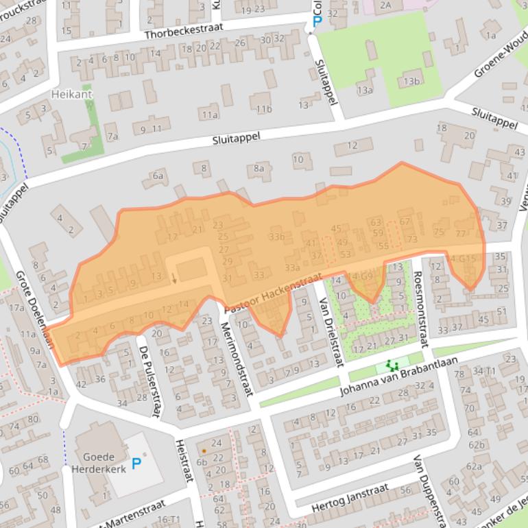 Kaart van postcodegebied 5491CE.