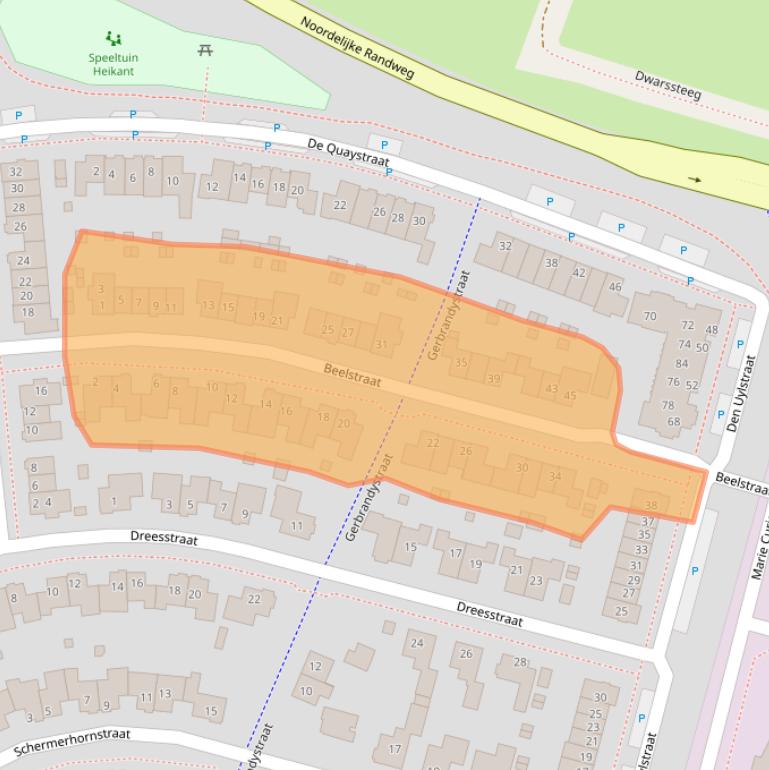 Kaart van postcodegebied 5491CG.