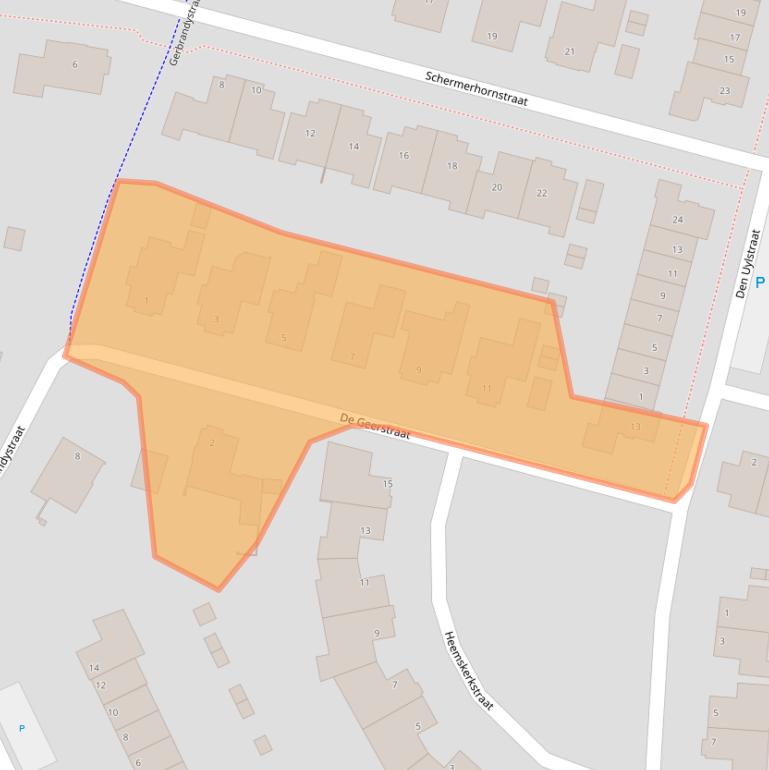 Kaart van postcodegebied 5491CK.