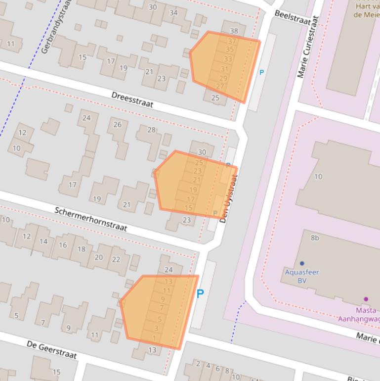 Kaart van postcodegebied 5491CL.