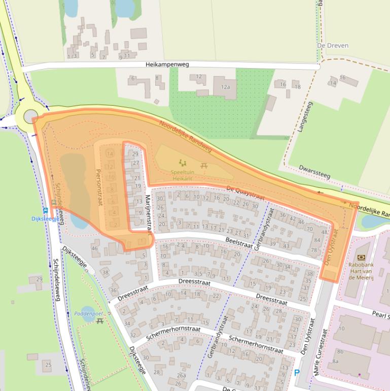 Kaart van postcodegebied 5491CV.