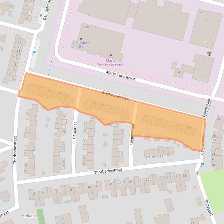 Kaart van postcodegebied 5491CZ.