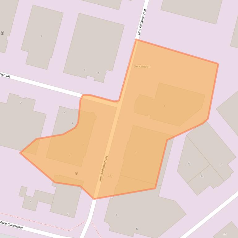 Kaart van postcodegebied 5491DE.