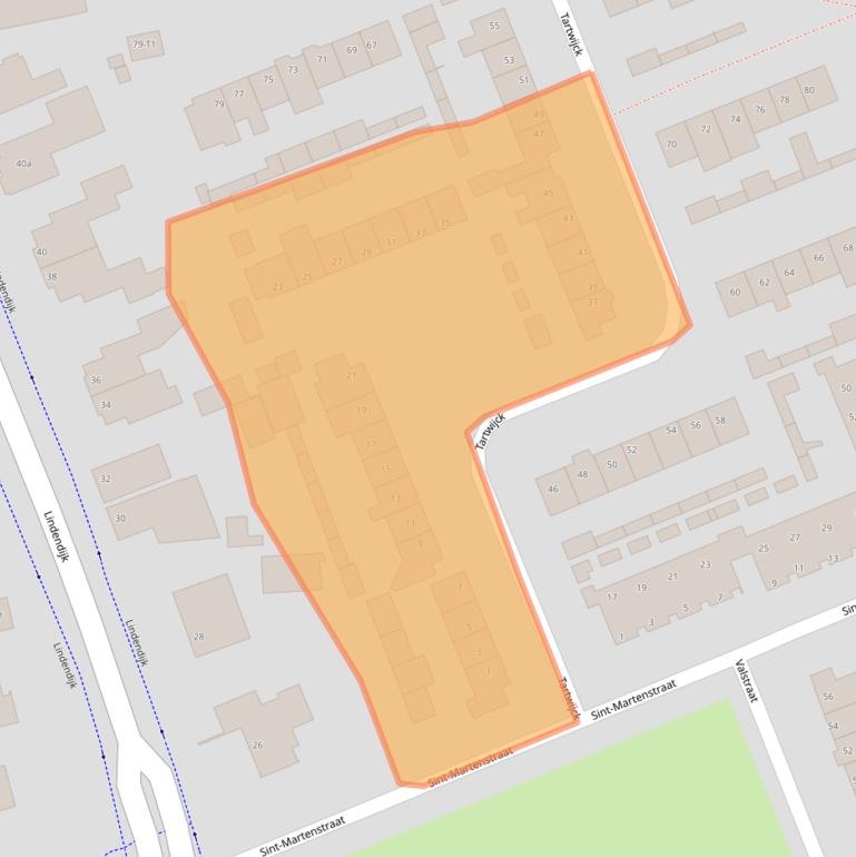 Kaart van postcodegebied 5491EH.