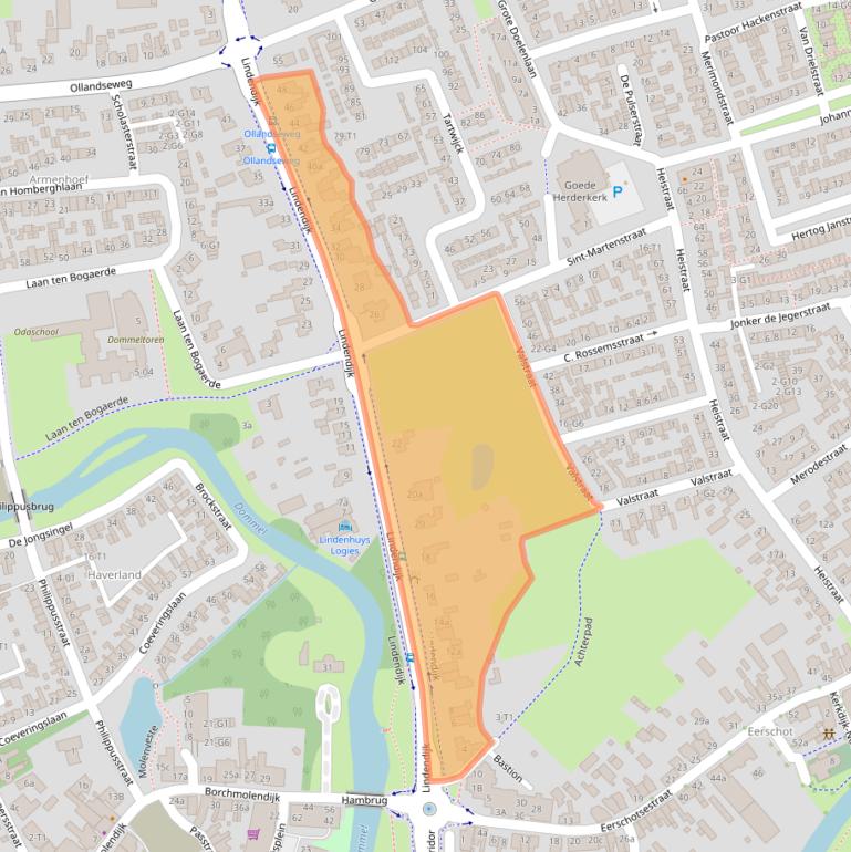 Kaart van postcodegebied 5491GB.