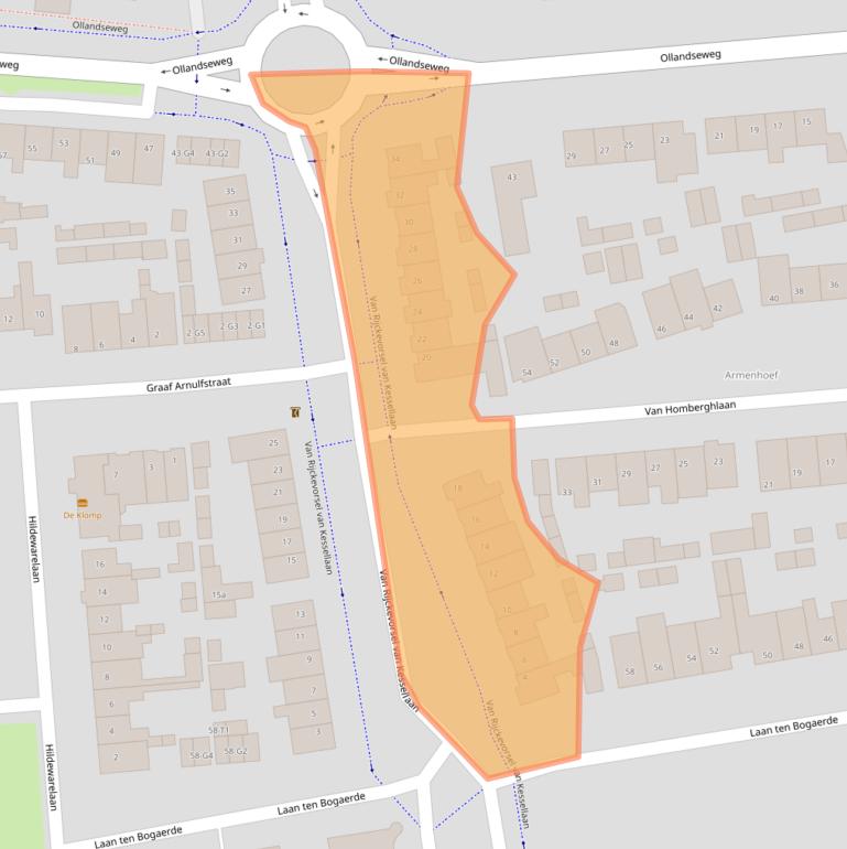 Kaart van postcodegebied 5491GE.