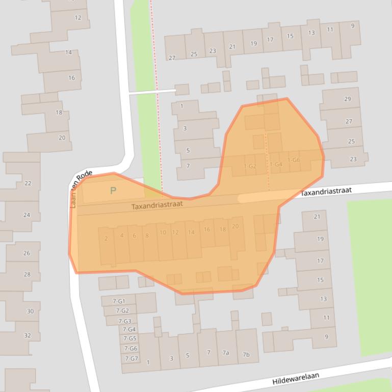 Kaart van postcodegebied 5491GJ.