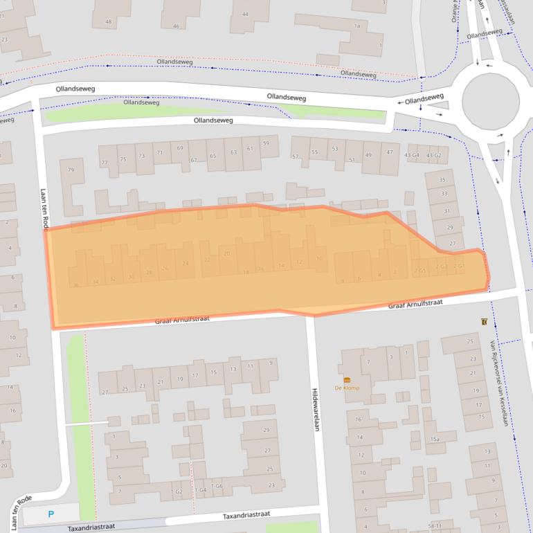 Kaart van postcodegebied 5491GL.