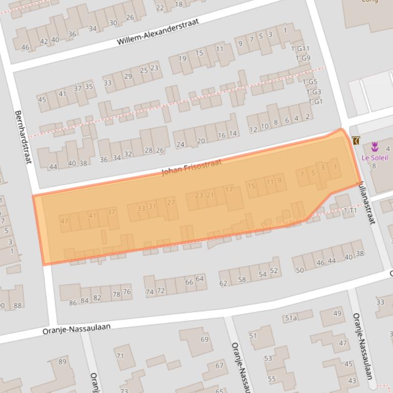 Kaart van postcodegebied 5491HW.