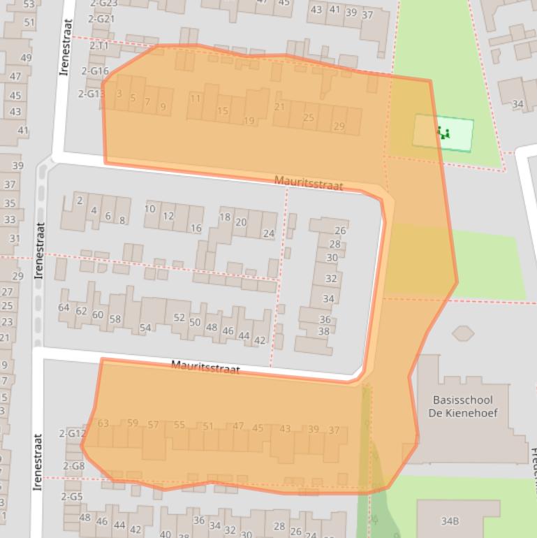 Kaart van postcodegebied 5491JA.