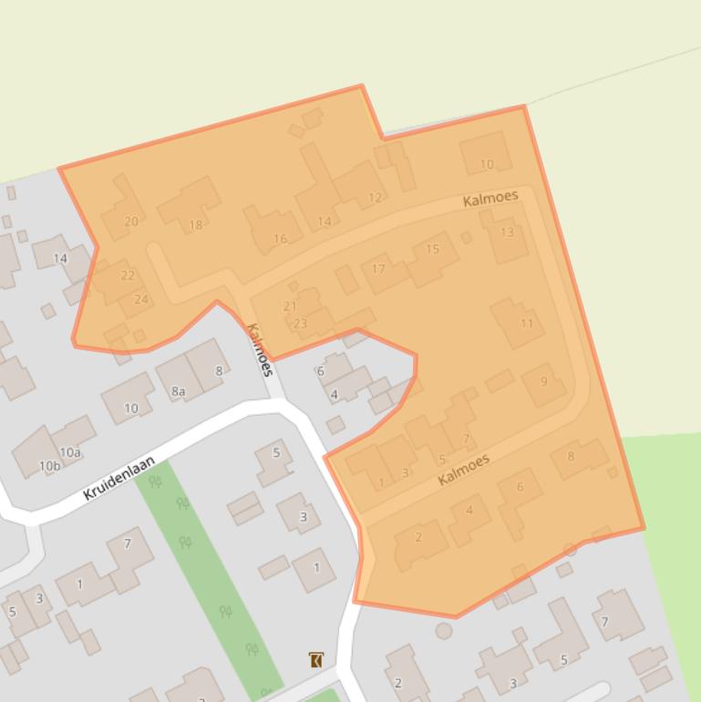 Kaart van postcodegebied 5491KJ.