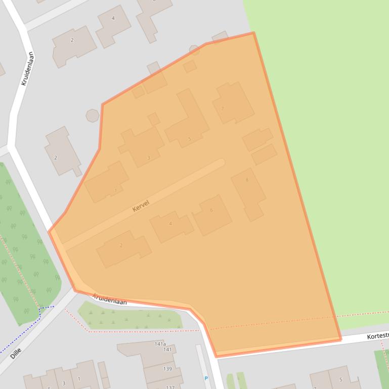 Kaart van postcodegebied 5491KK.