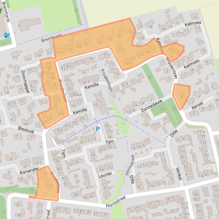 Kaart van postcodegebied 5491KM.
