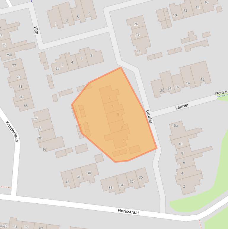 Kaart van postcodegebied 5491KP.