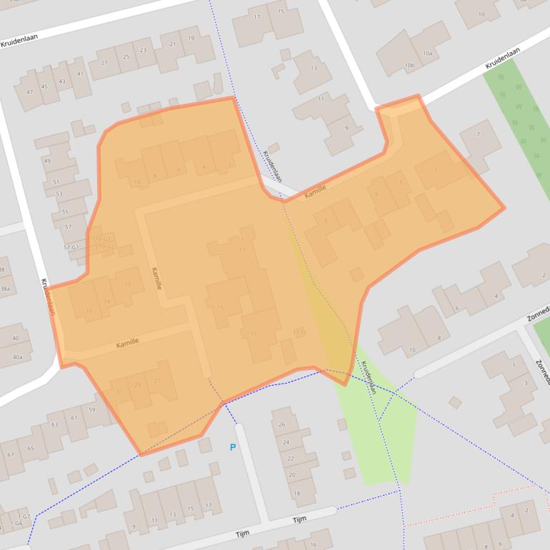 Kaart van postcodegebied 5491KT.