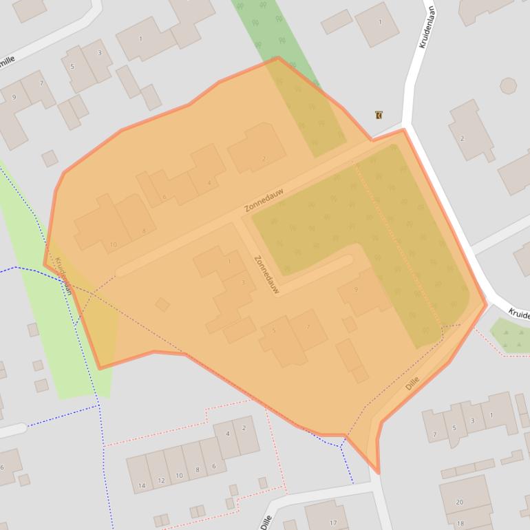 Kaart van postcodegebied 5491KV.
