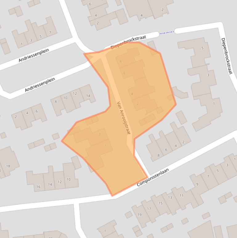 Kaart van postcodegebied 5491LL.