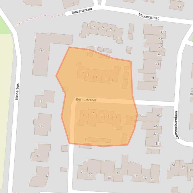 Kaart van postcodegebied 5491MC.