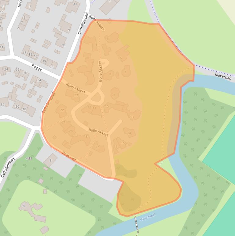 Kaart van postcodegebied 5491NT.