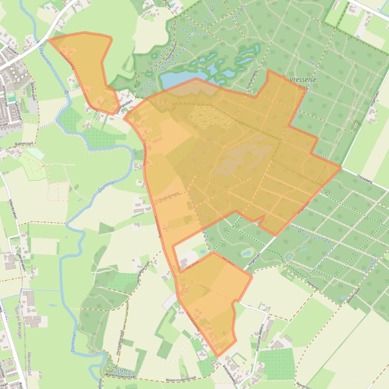 Kaart van postcodegebied 5491PA.